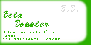 bela doppler business card